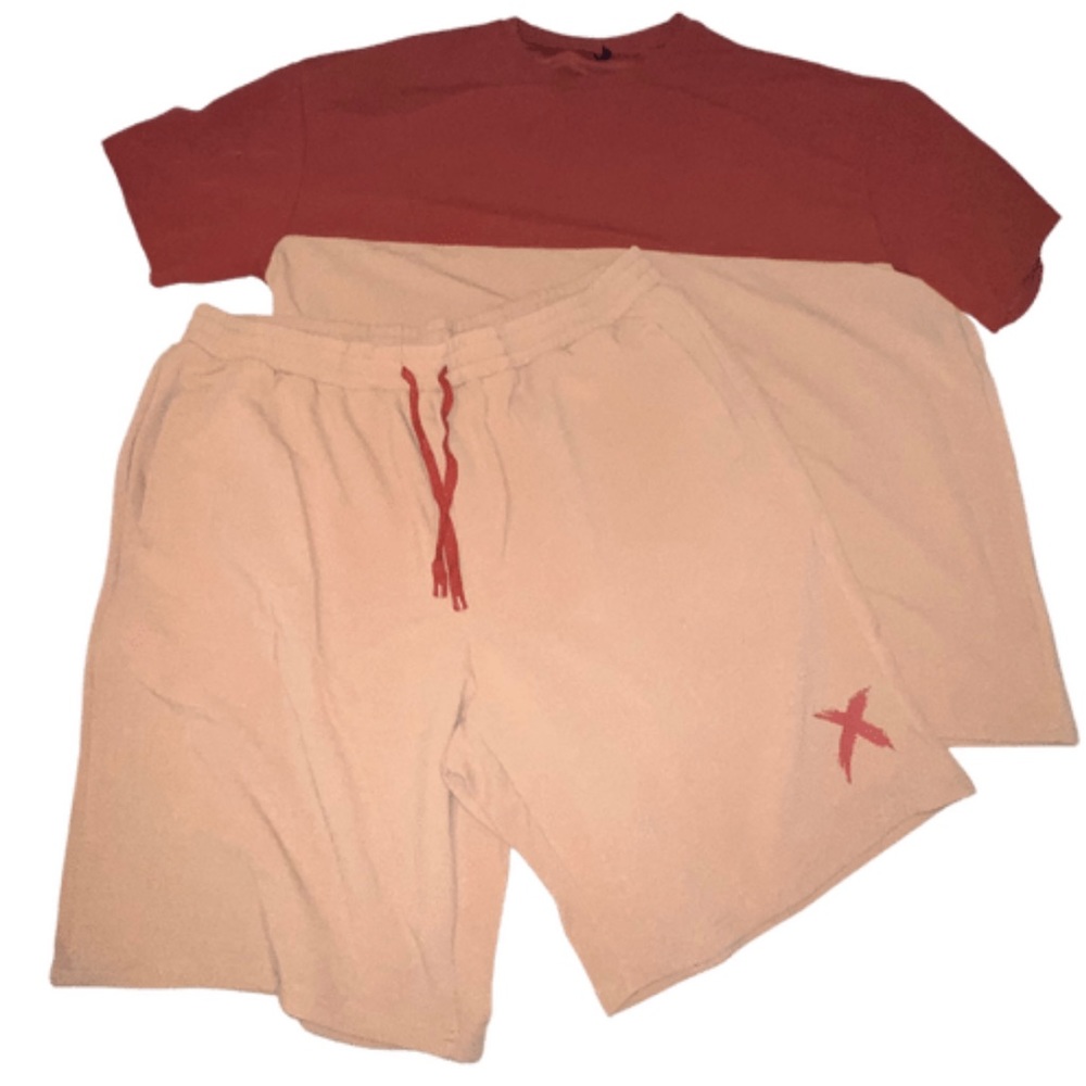 BIG & TALL Matching Short Sleeve Shirt & Shorts Set